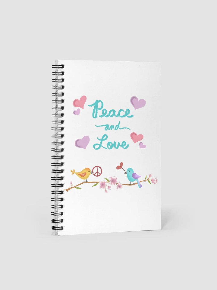 Peace and Love White Notebook product image (1)