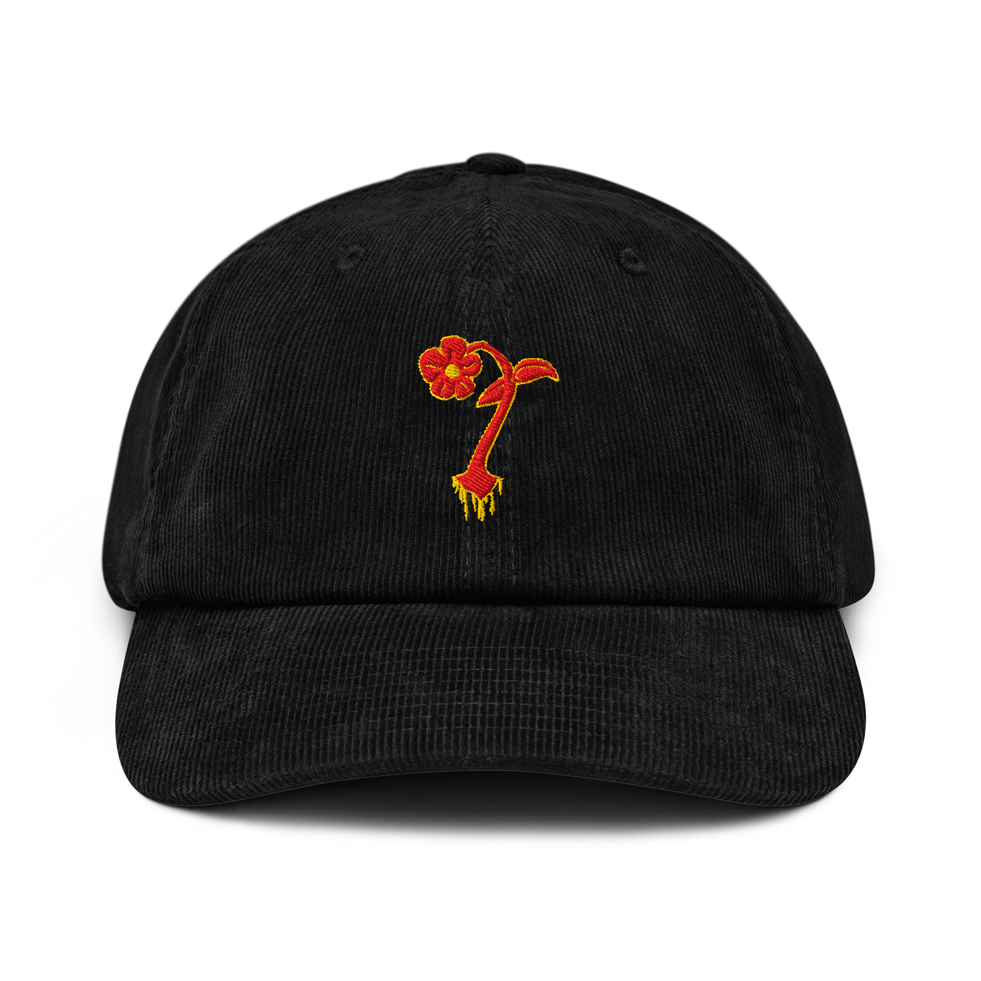 “Flower” Corduroy Embroidered dad hat product image (1)