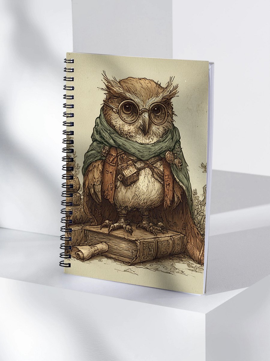 Archivist Owl Spiral Notebook product image (4)