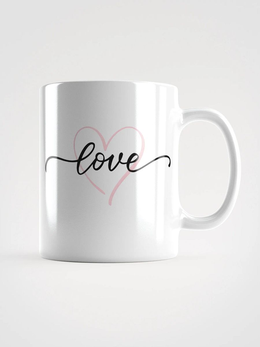 White Glossy Mug Love Heart product image (1)