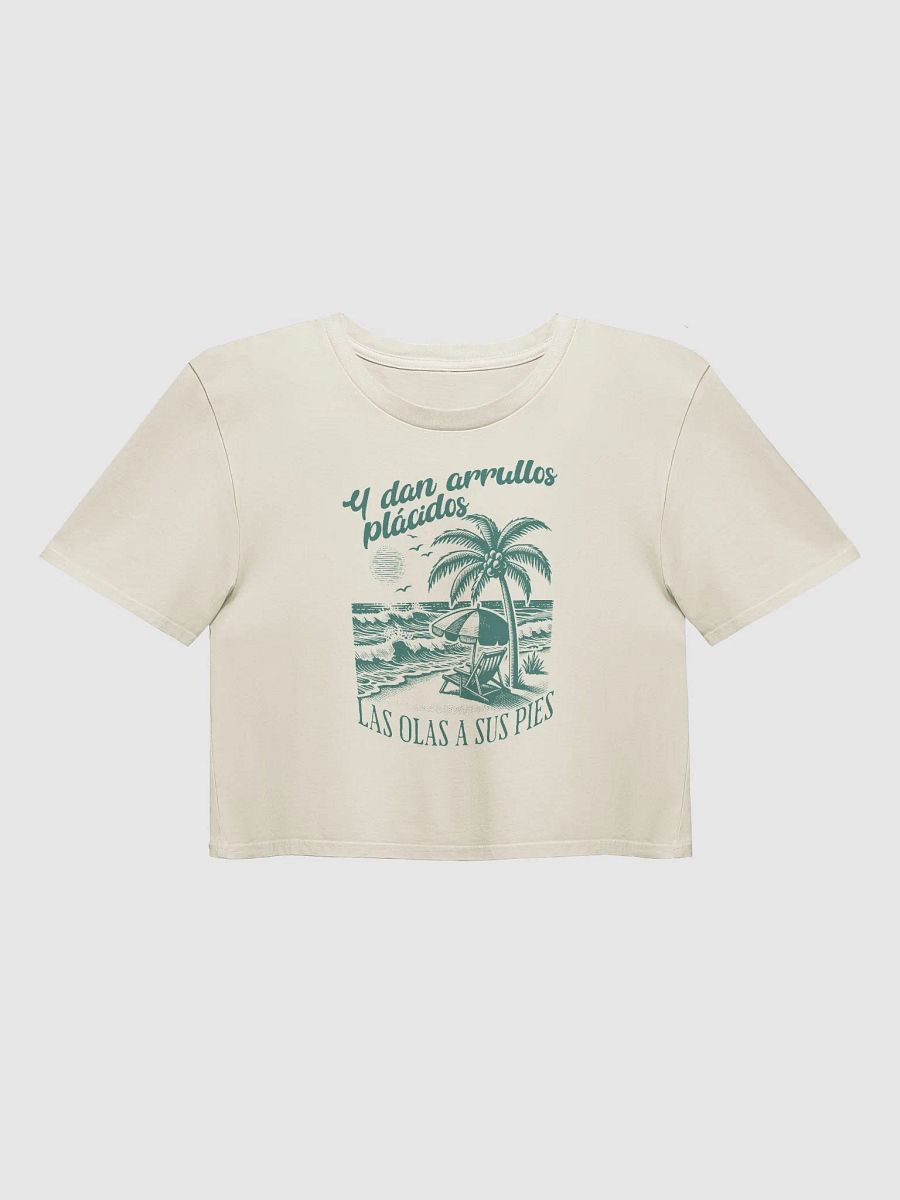 Y Dan Arrullos Plácidos Las Olas a Sus Pies Crop Top product image (1)