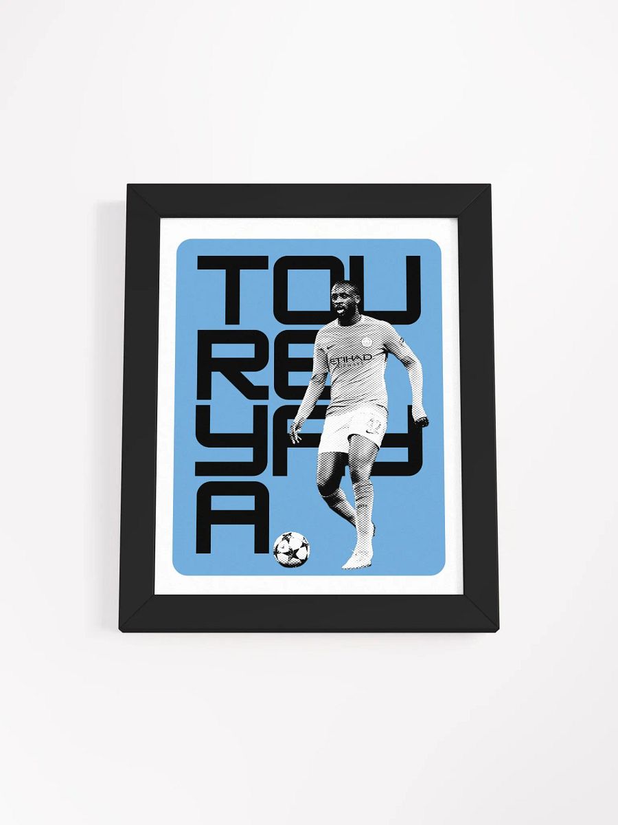 Yaya Touré BW Manchester City Name Art Framed Print product image (4)