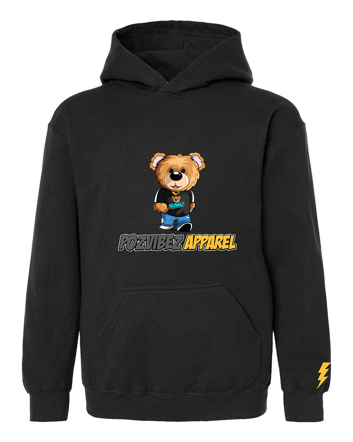 PozVibez Teddy Youth Hoodie product image (1)