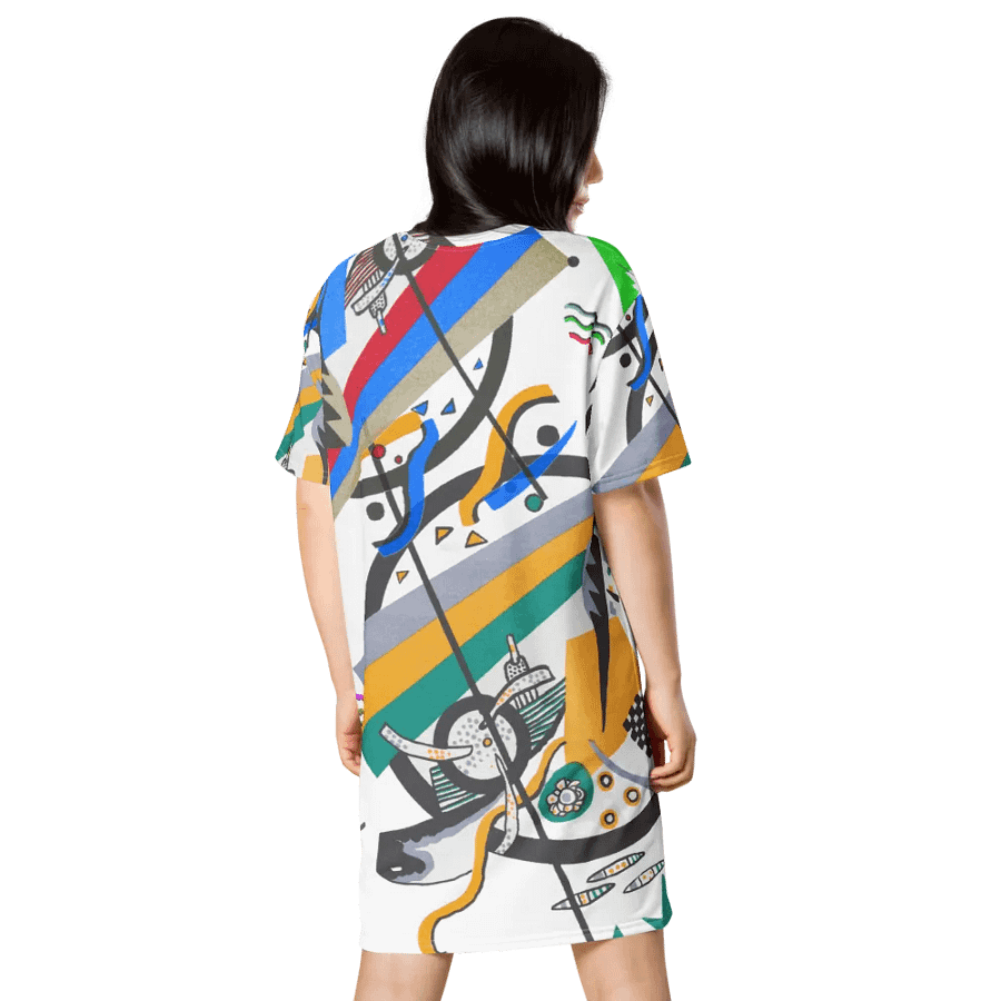Abstract Lithographic Pattern Design T-shirt Dress - v2 product image (1)