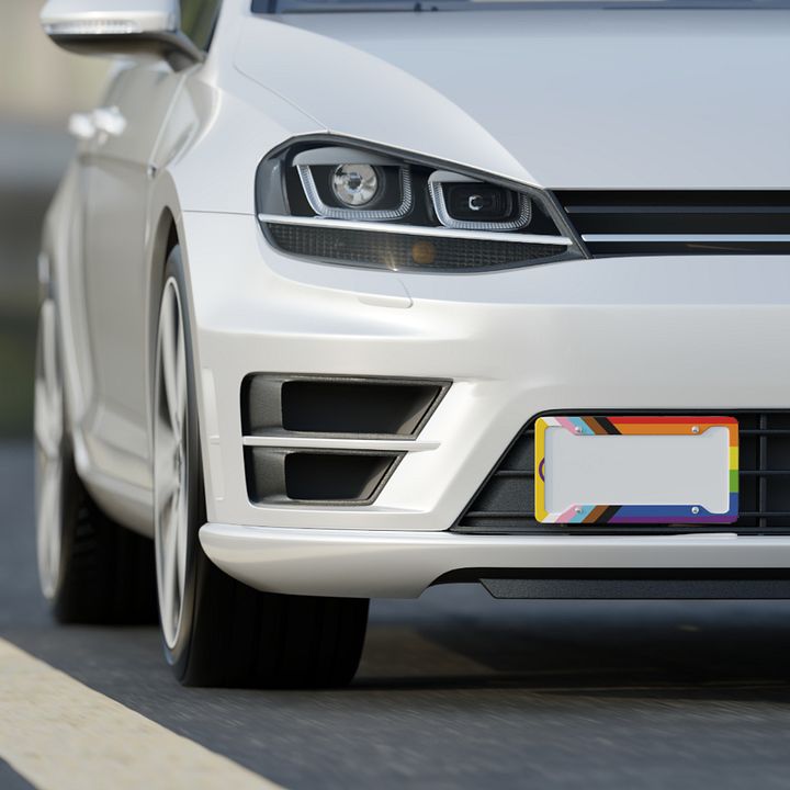 Progress flag license plate cover product image (2)