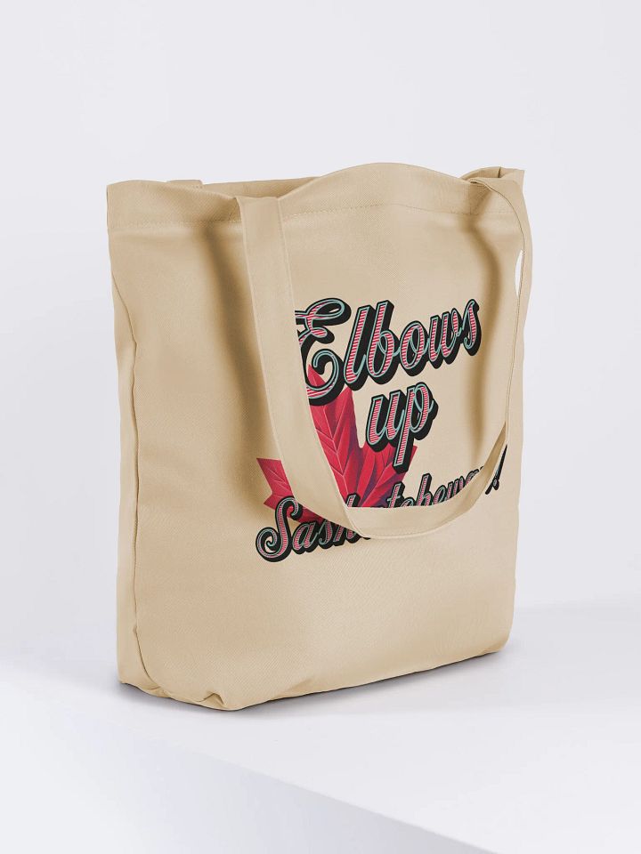 Elbows Up Maple Leaf Saskatchewan Canadian Pride Eco Tote Bag product image (4)