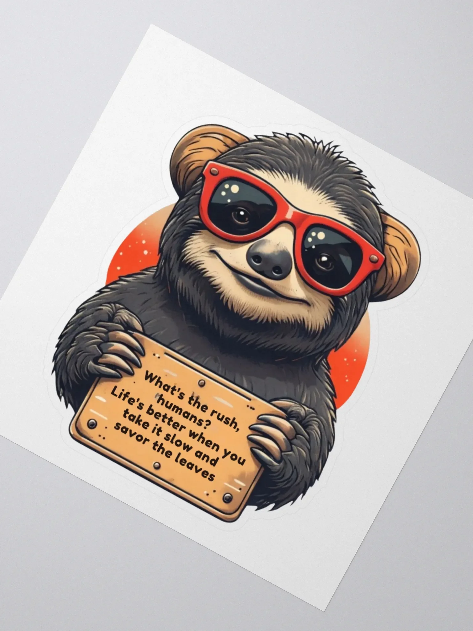 Happy Sloth Appeal Sticker product image (6)