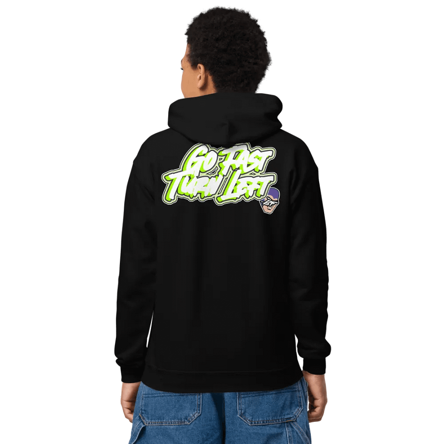 Go Fast Turn Left Kids Hoodie product image (4)