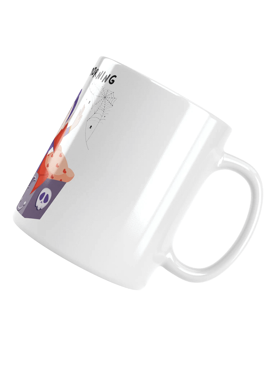 Yawning Vampire White Glossy Mug product image (5)