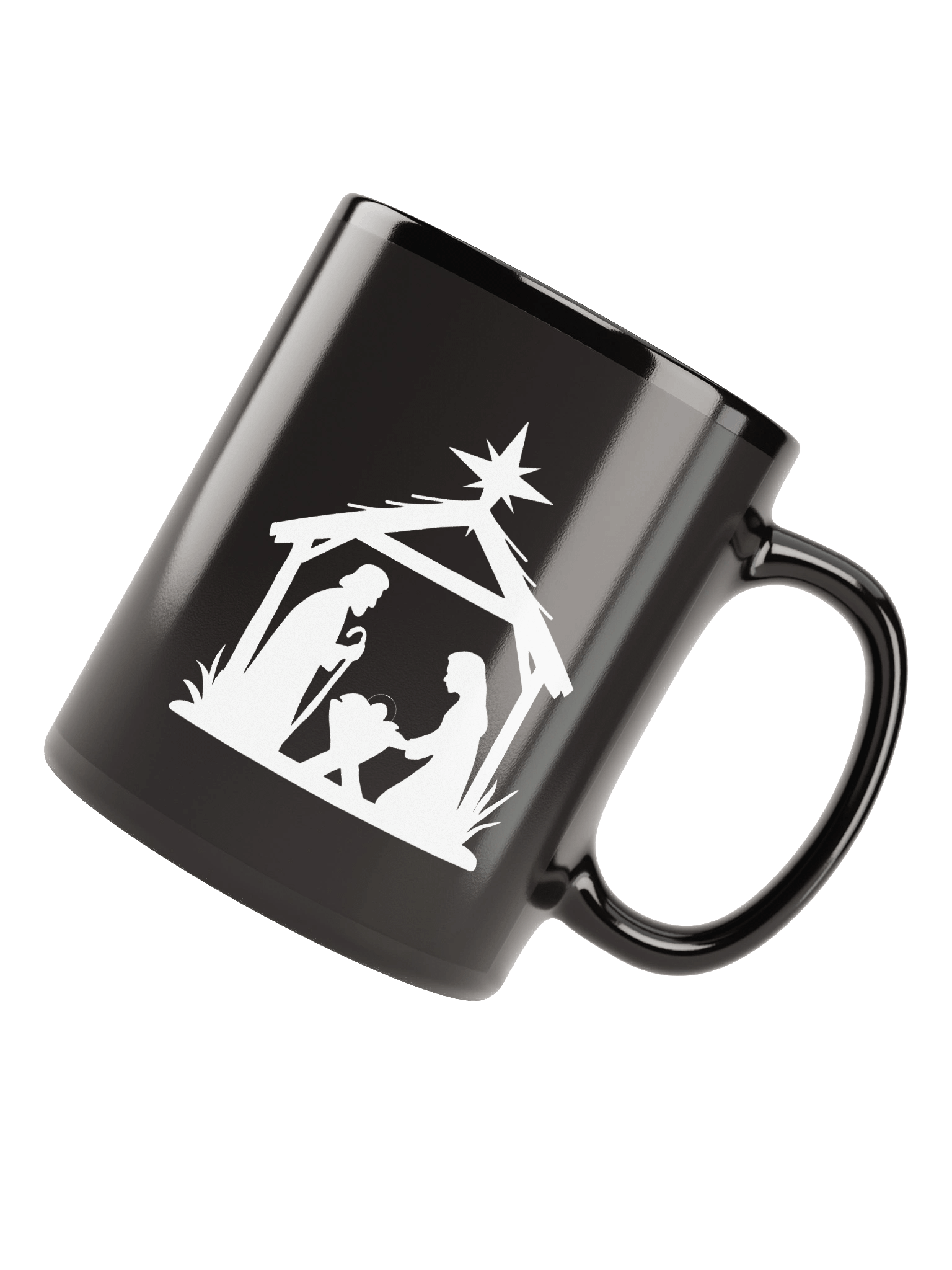 Nativity Scene Christmas Mug – Holy Family Silhouette – Christian Faith Gift product image (7)