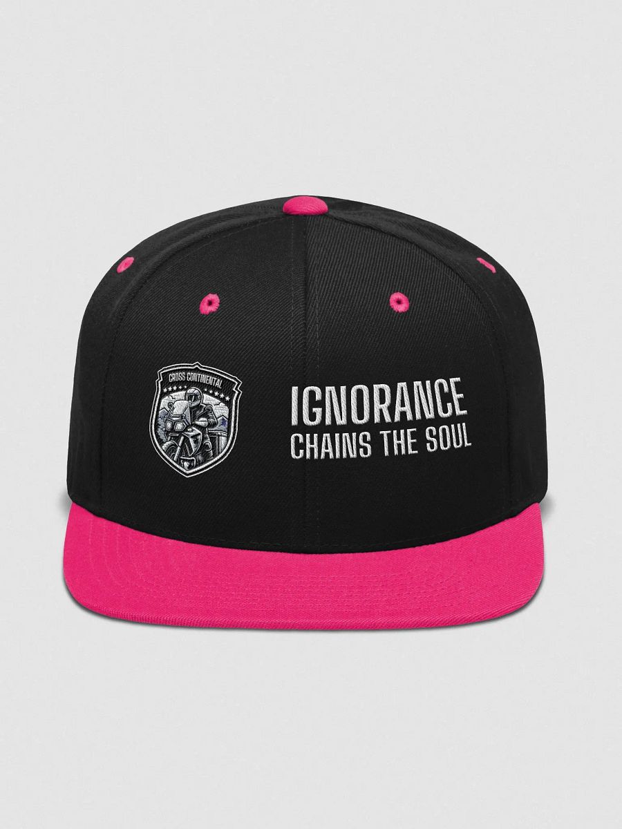 Cross Continental Adventure Snapback Cap | Ignorance chains the soul product image (1)