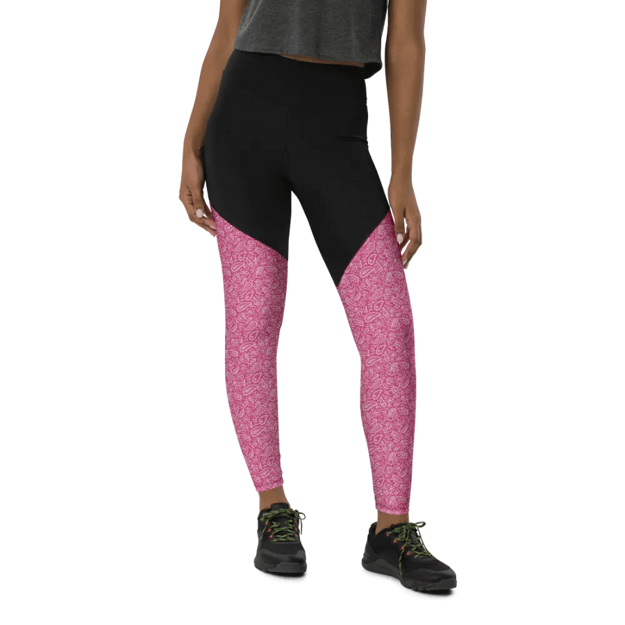 Dk Pink All-Over Print Sports Leggings product image (12)