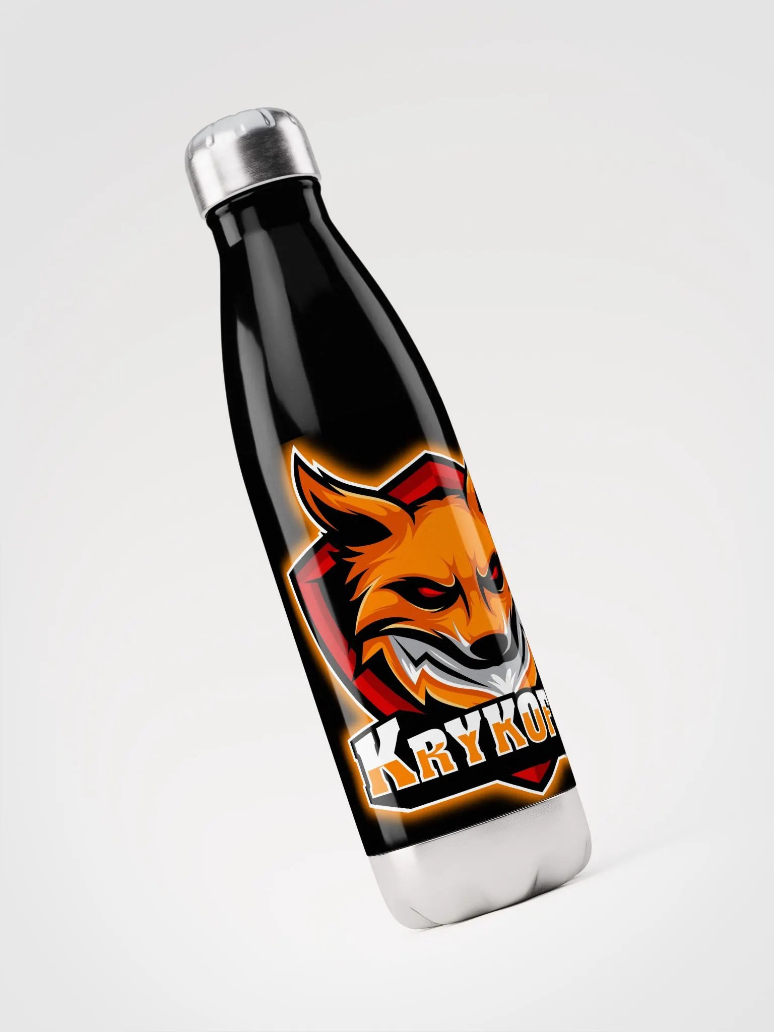 Glowing Fox Shield Stainless Steel Water Bottle product image (6)