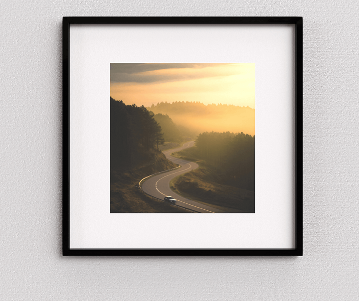 1 Asturias Landscape – Dreamy Spain Travel Decor "Golden Pathways" B product image (2)