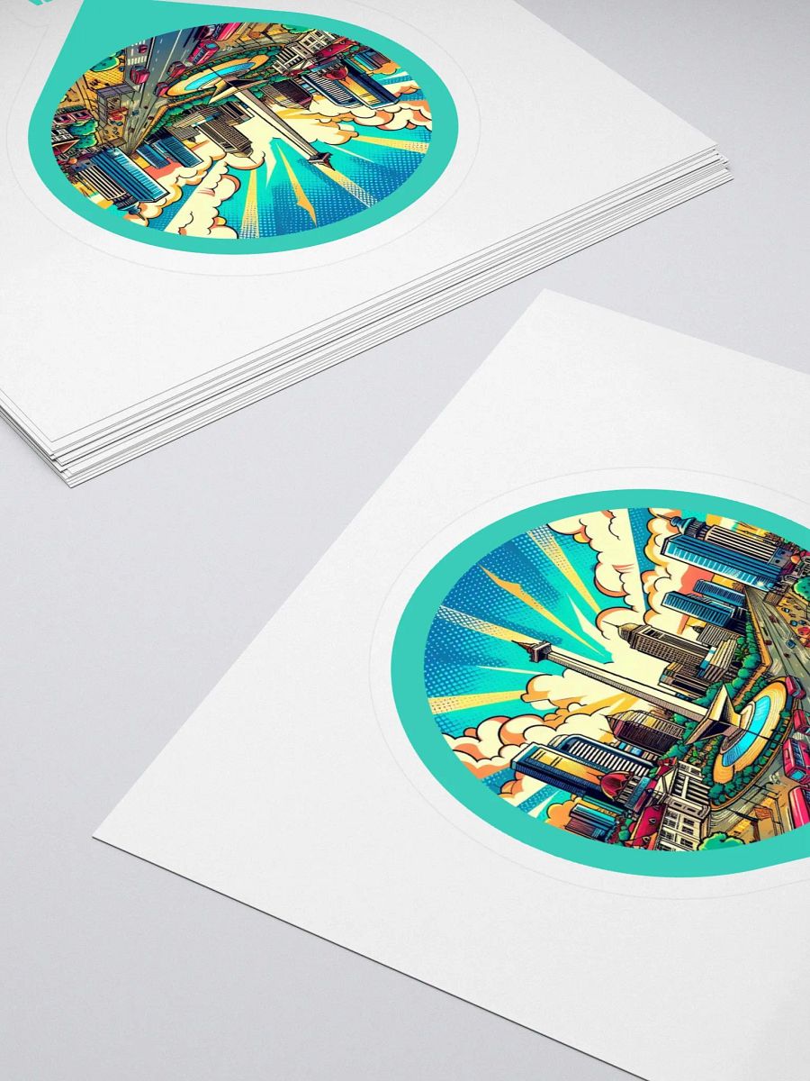 Jakarta Cityscape Kiss Cut Stickers | AI Design Jakarta city product image (4)