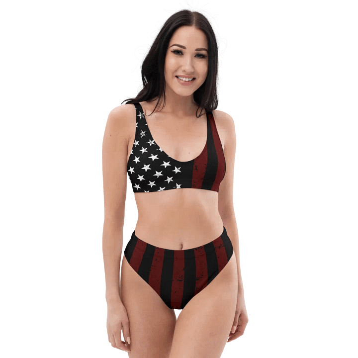 Distressed Black & Red Americana Bikini Set product image (1)