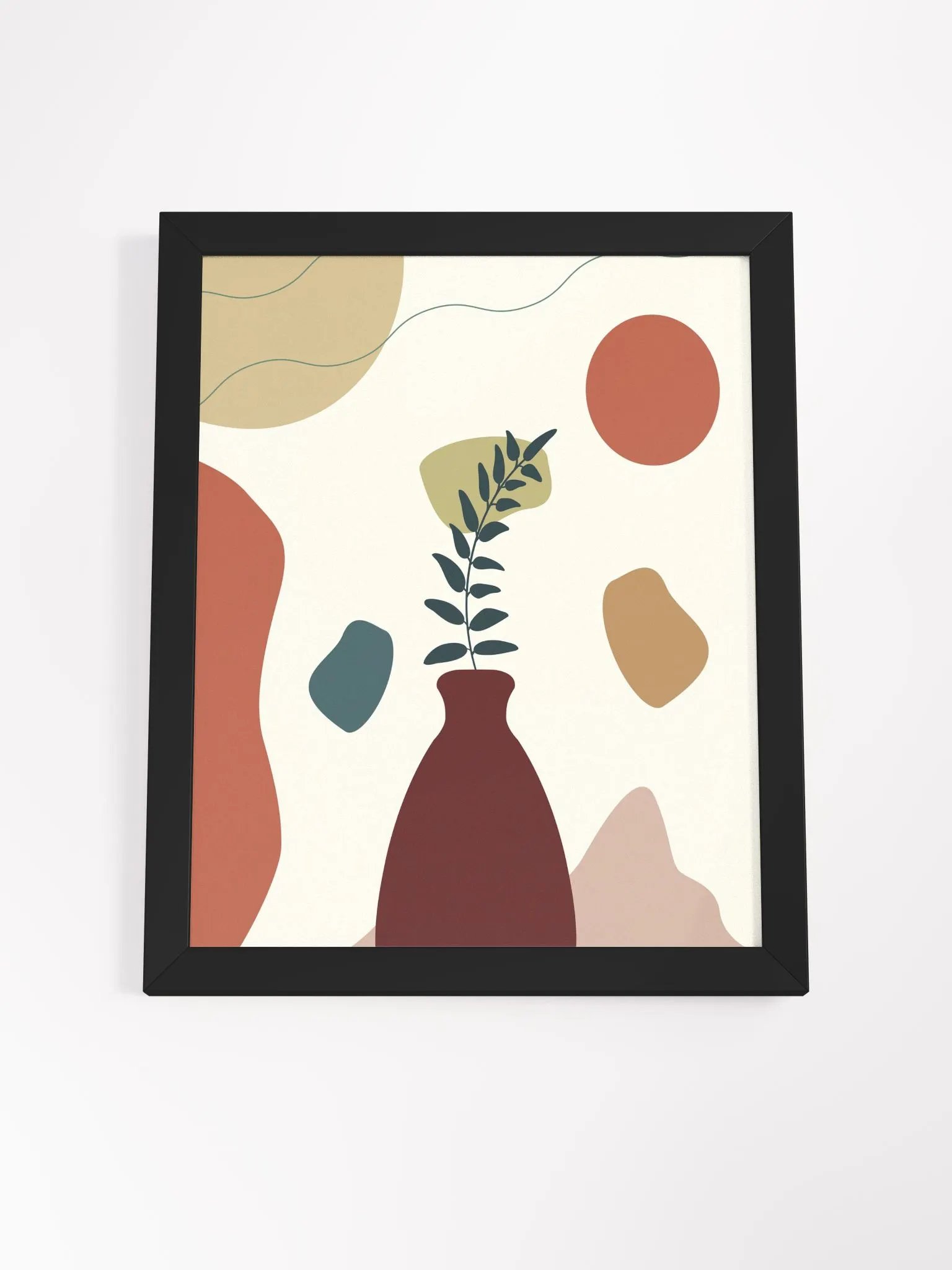 Minimalist Vase & Branch Framed Poster product image (61)