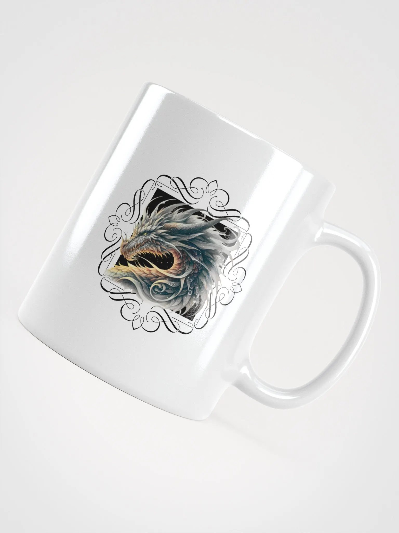Gold and Silver Dragon Mug product image (4)
