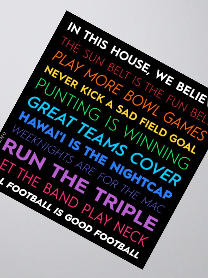 IN THIS HOUSE STICKER (3 Sizes) product image (4)