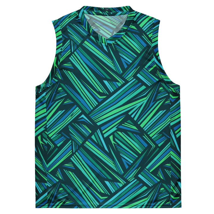 Aqua Angles | Recycled Unisex Basketball Jersey product image (2)