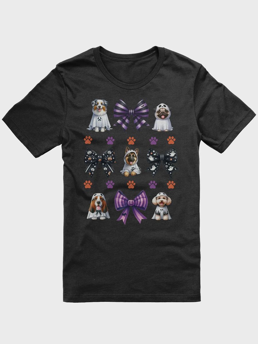 Cute Halloween Dog Ghosts and Bows T-Shirt Design3 product image (5)