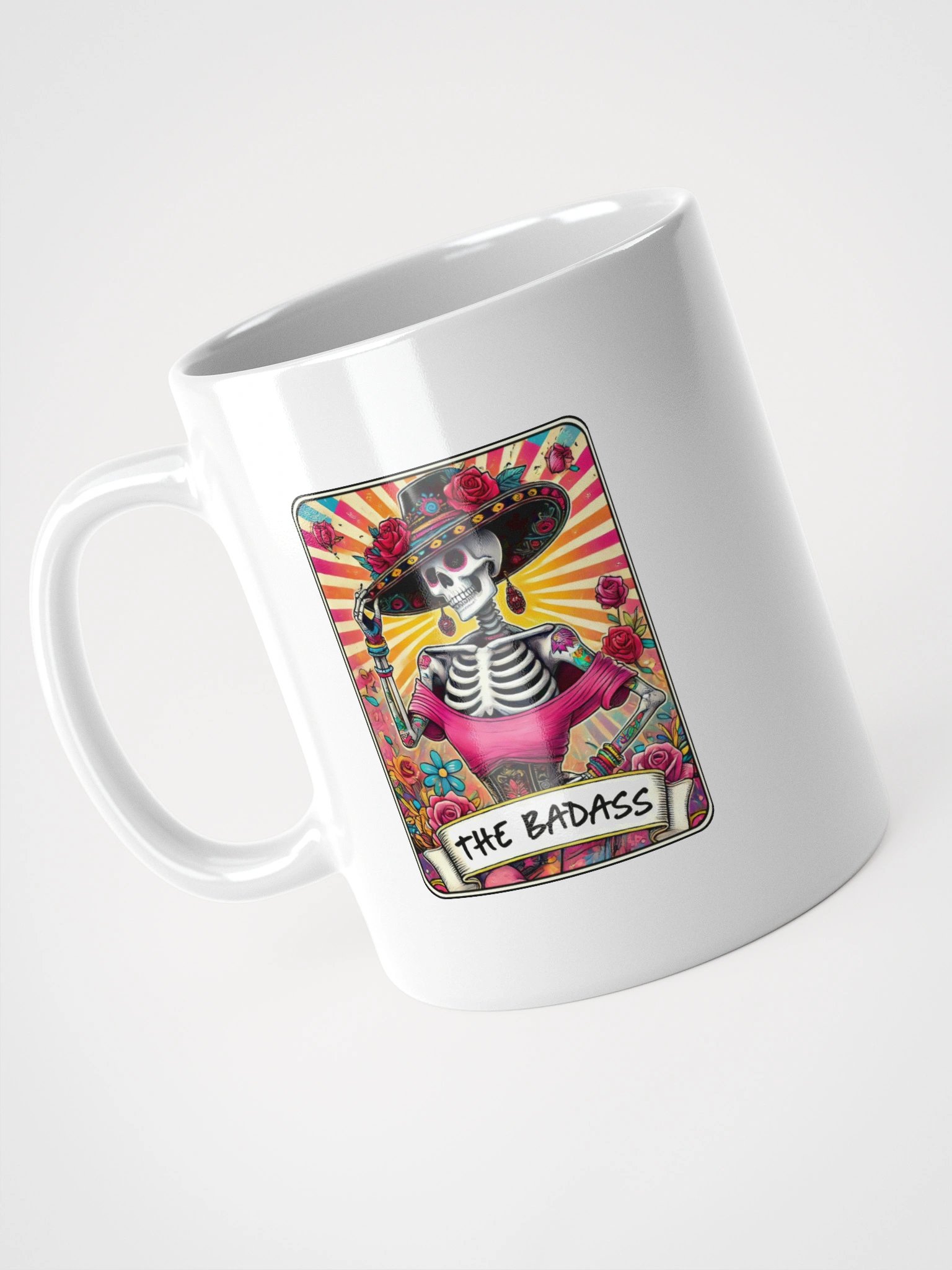 Badass Skeleton Rose Mug product image (12)