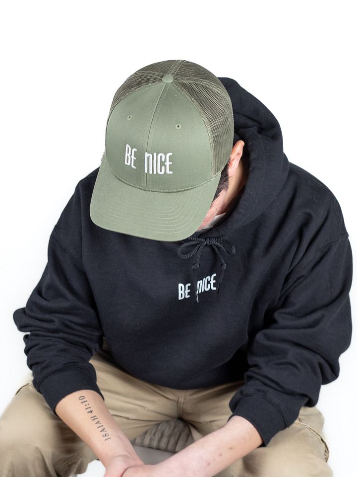 BE NICE Basics Embroidered Trucker Hat product image (2)
