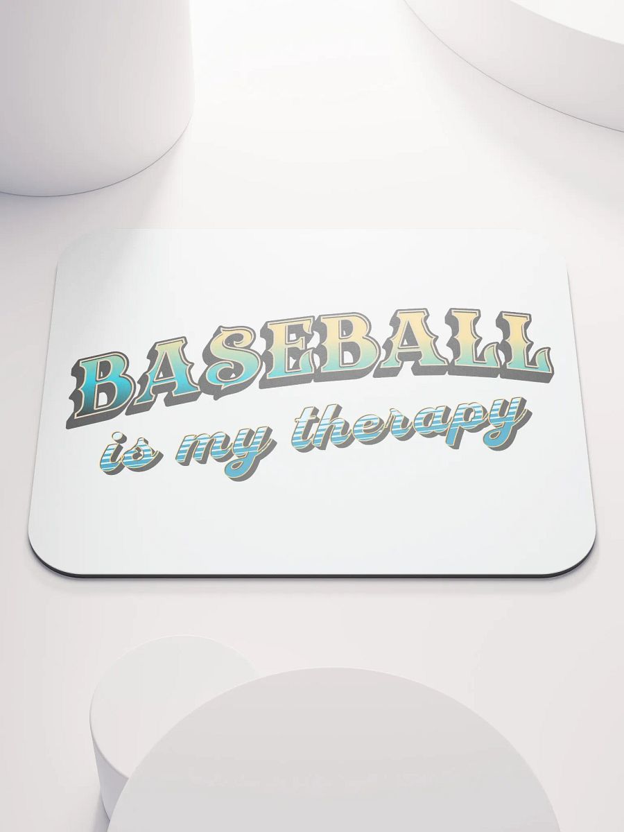 Baseball Is My Therapy Bliss Mouse Pad product image (1)