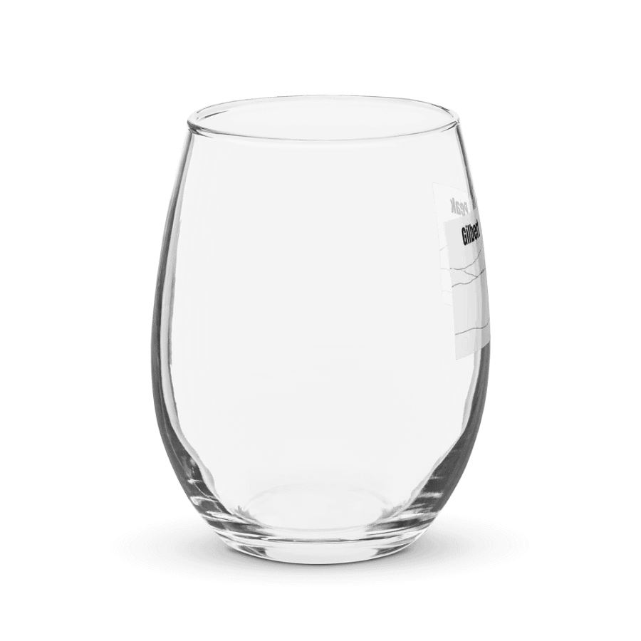 Gilbert Peak wine glass (plain sketch with lettering) product image (4)