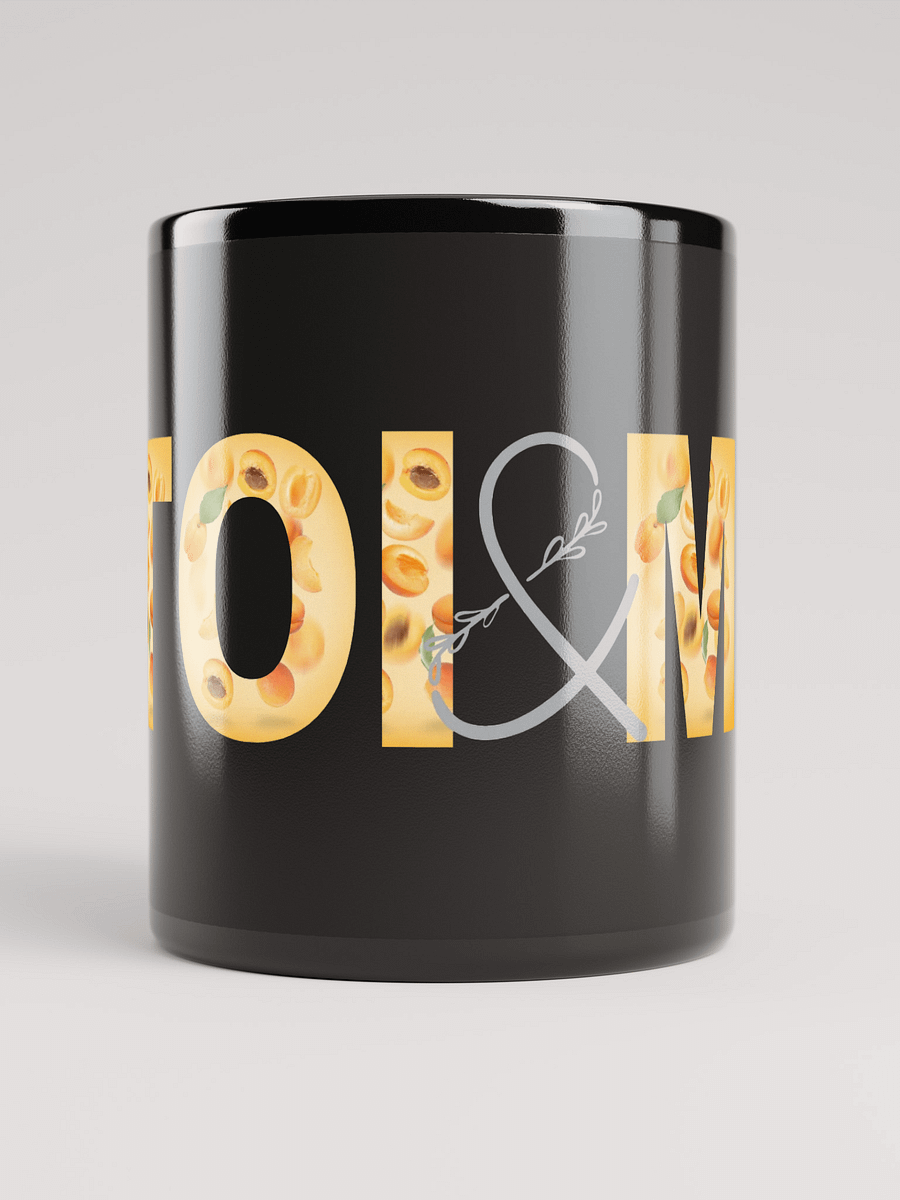 Mug Noir Toi et Moi - Décor Abricots de Provence - Cadeau couple product image (5)