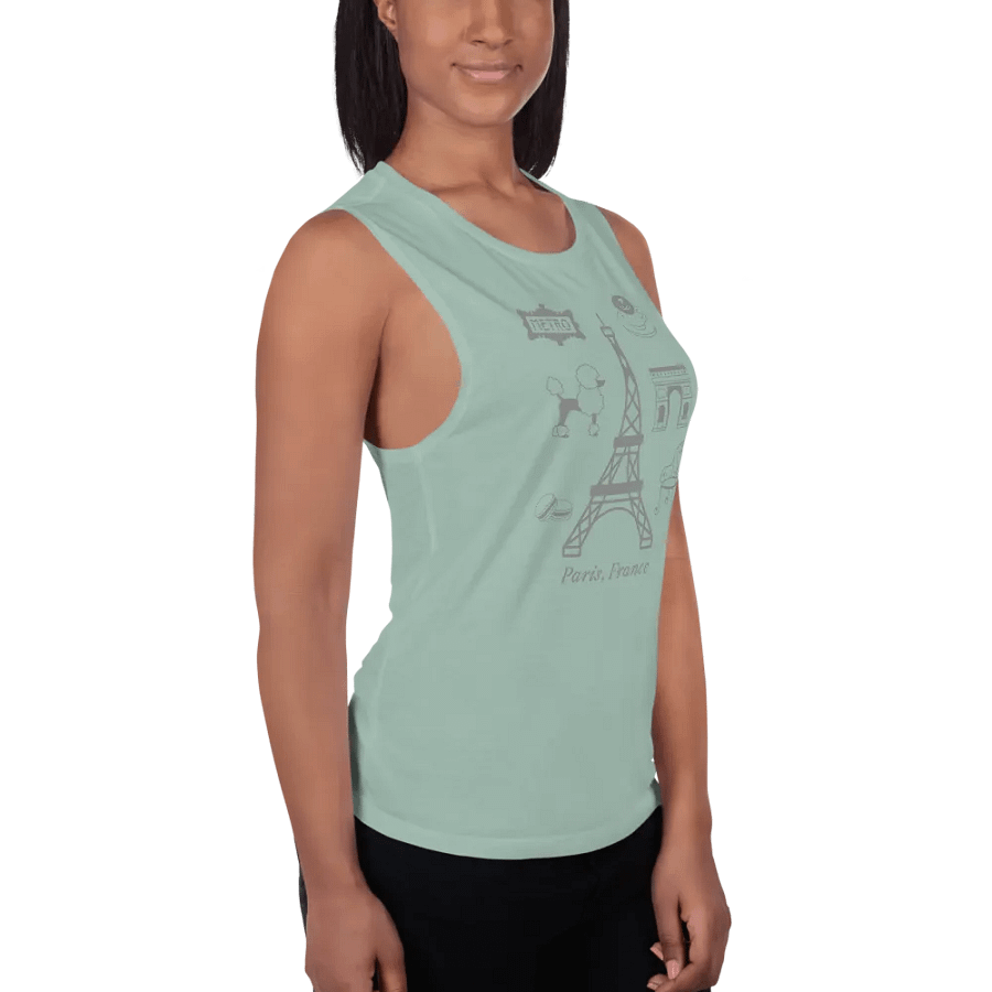 Parisian Landmarks Flowy Muscle Tank product image (11)