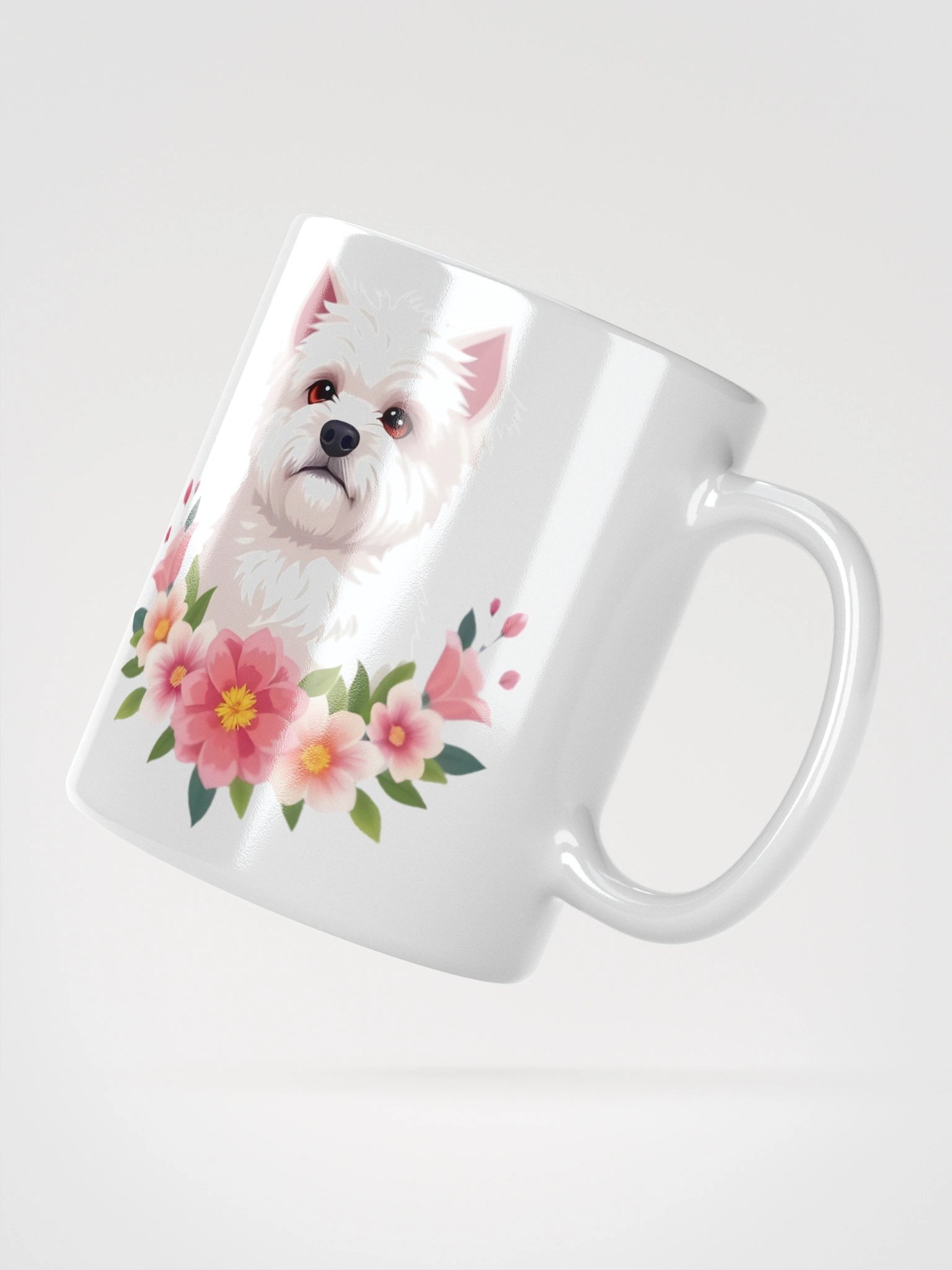 Floral Bichon Frise Mug product image (5)