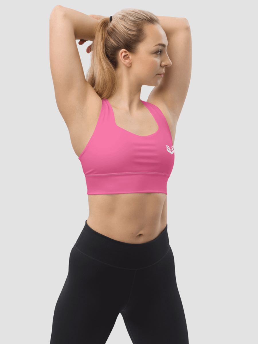 Longline Sports Bra - Blazing Pink product image (1)