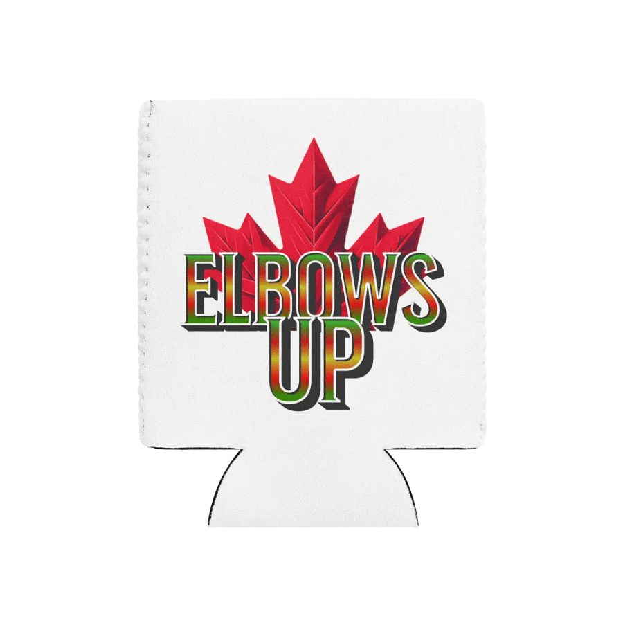 Elbows Up Maple Leaf Gradient Coozie Can Cooler product image (1)