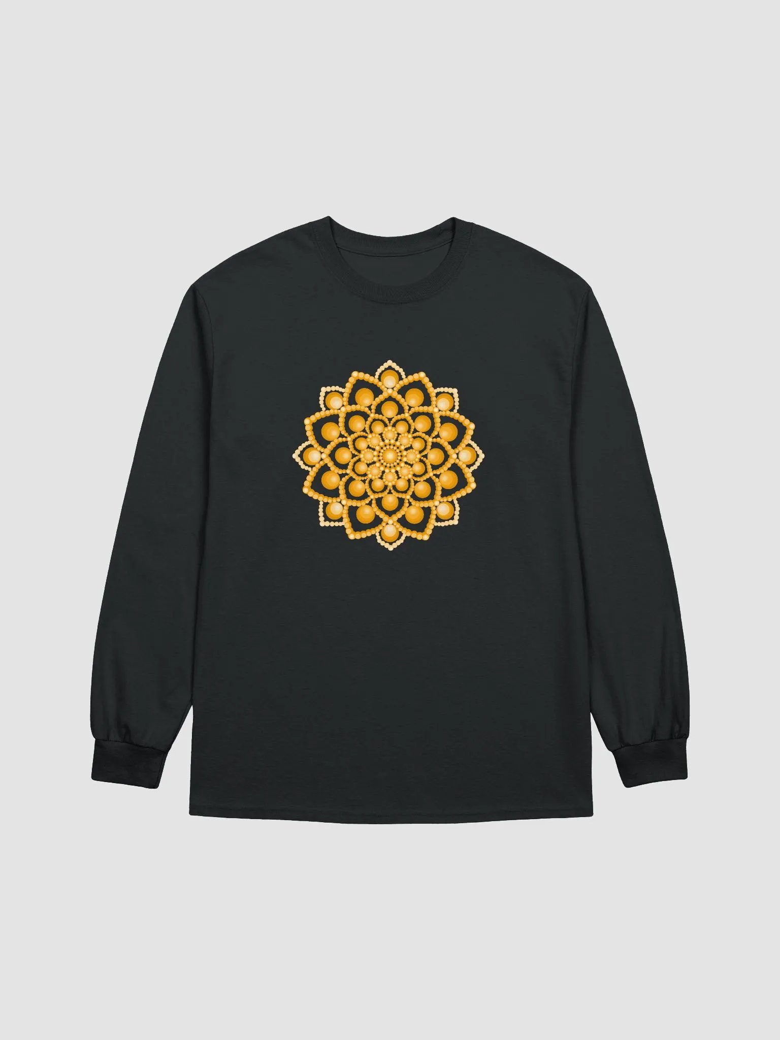 Orange Flower Mandala Women's Long Sleeve T-Shirt product image (2)