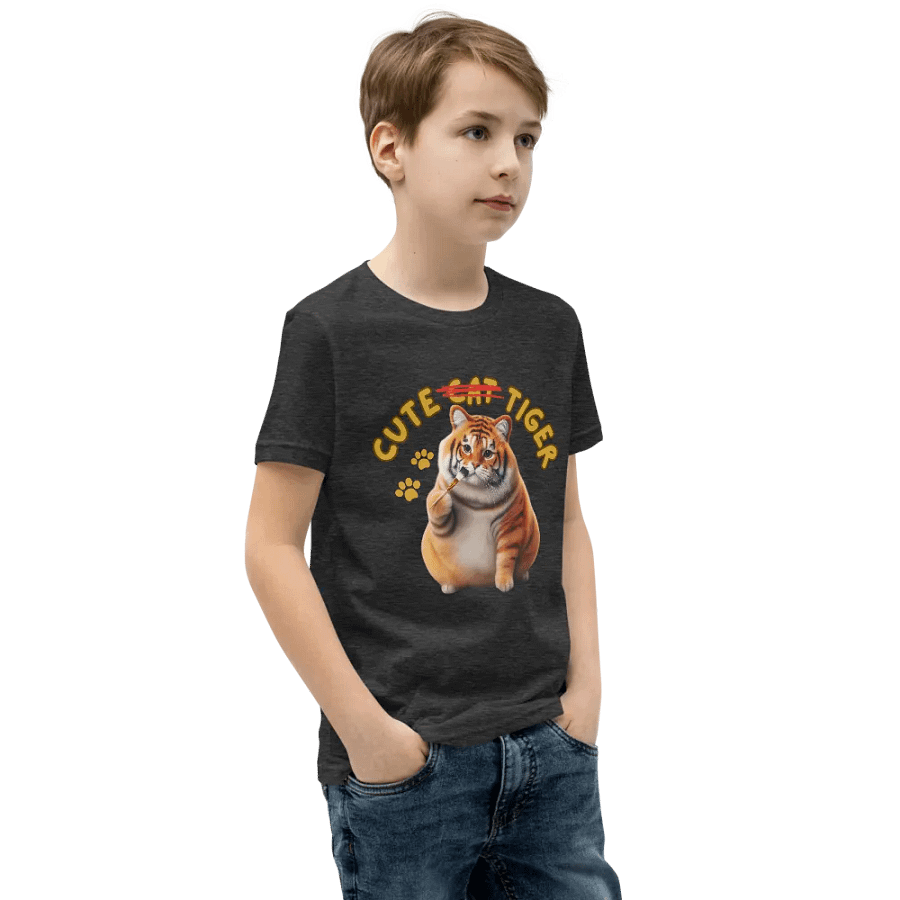 'Cute Not Cat But Tiger' Youth T-Shirt 🐱🐯😄 product image (47)