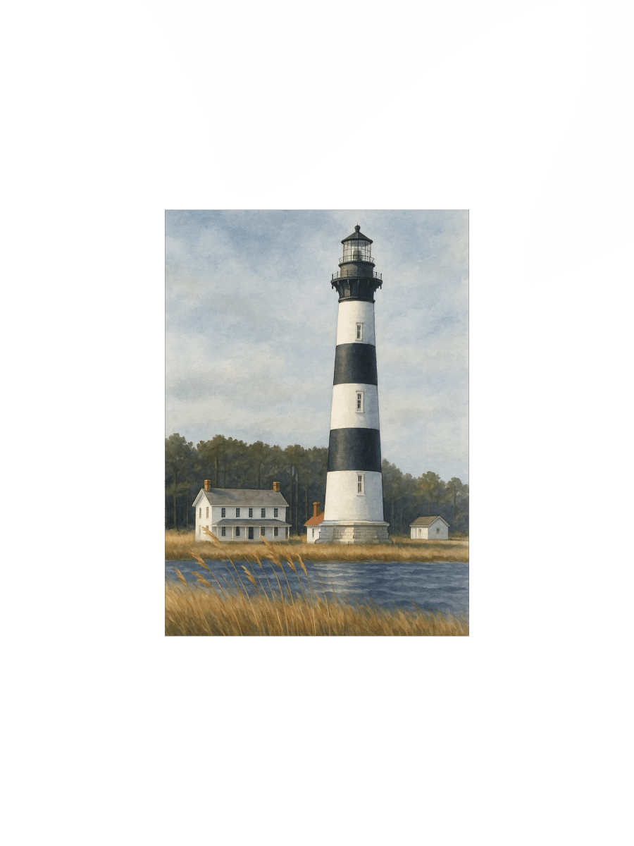 Bodie Island Lighthouse Watercolor Poster product image (2)