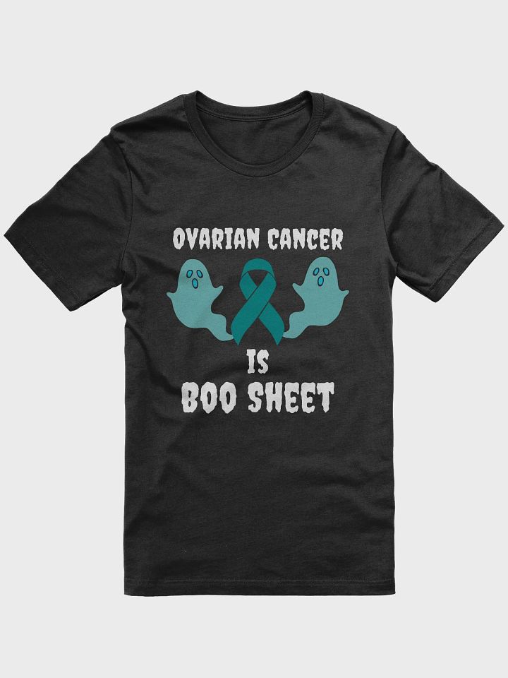 Ovarian Cancer is Boo Sheet Teal Boos Halloween Ghost T-Shirt product image (1)