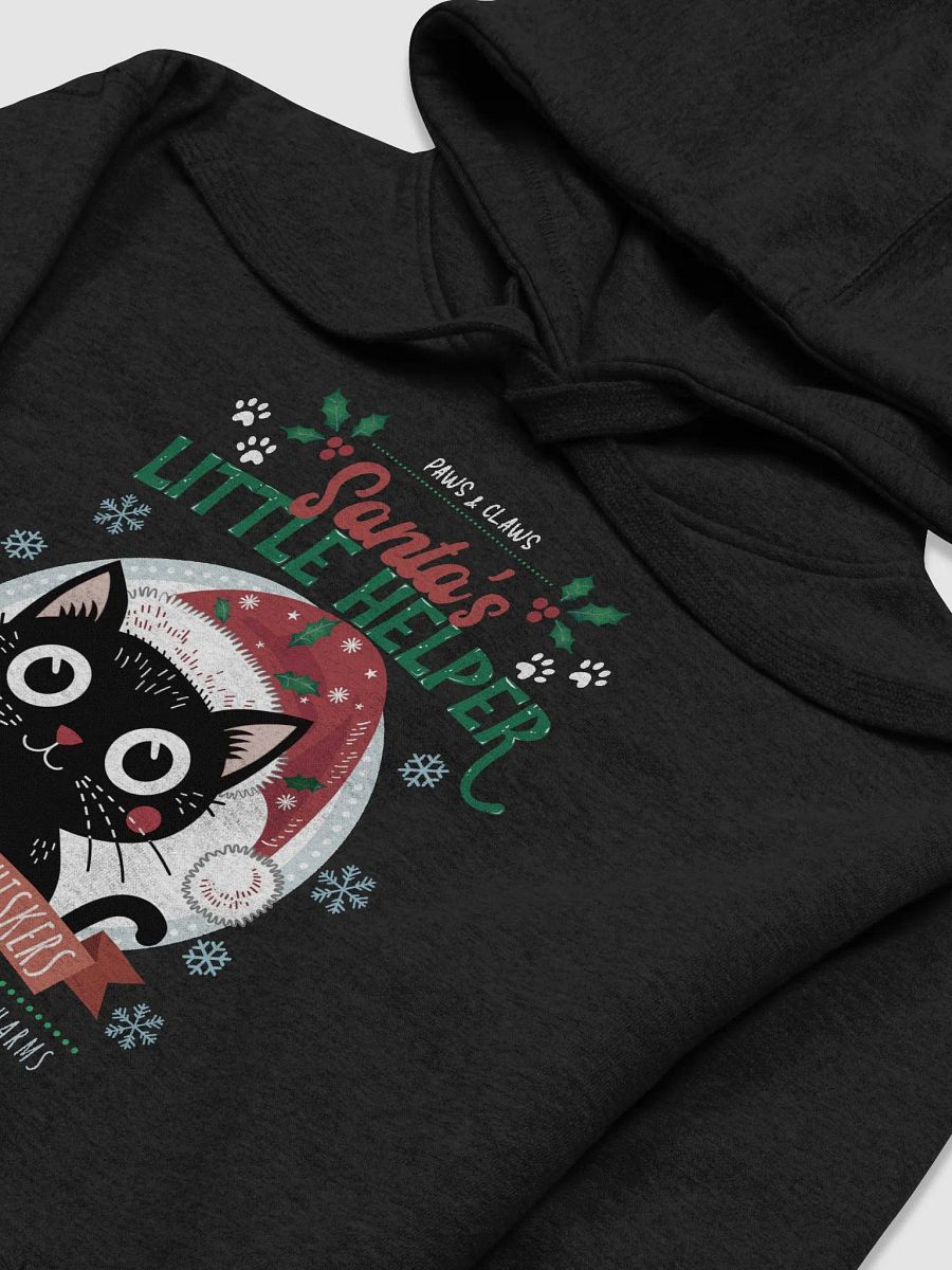 Santa's Little Helper Hoodie -Premium Black product image (3)