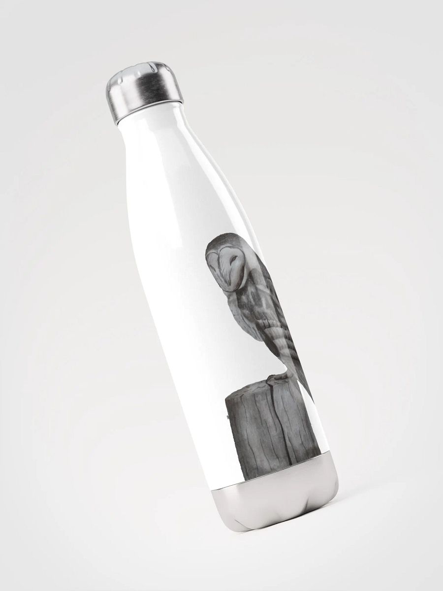 Barn Owl Drawing Water Bottle product image (3)