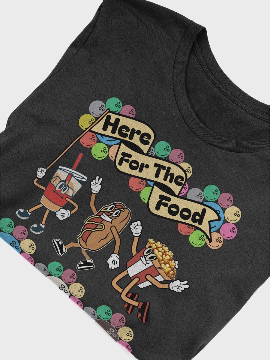 Here For The Food Bowling Cheerful Foodie Trio T-Shirt product image (9)
