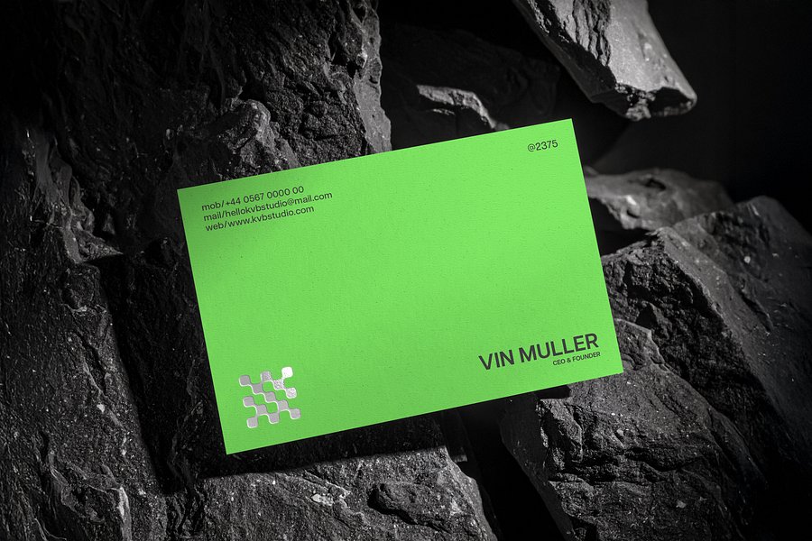 Minimal Embossed Business Card Mockup product image (3)