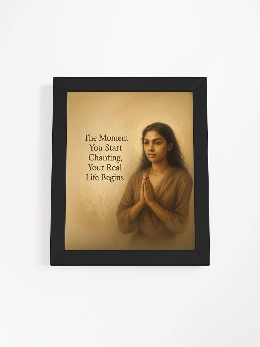 Chanting Awakens Life – Nichiren Buddhism Poster with Meditative Portrait product image (11)