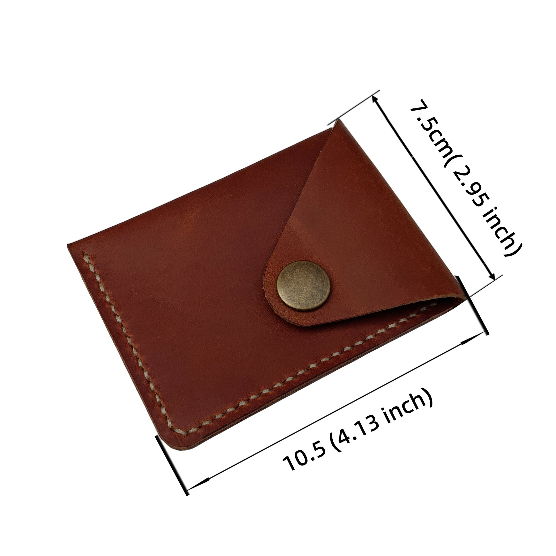 MEEBOY Handmade Slim Leather Business Card Holder, Minimalist Credit Card Wallet for Men and Women product image (2)