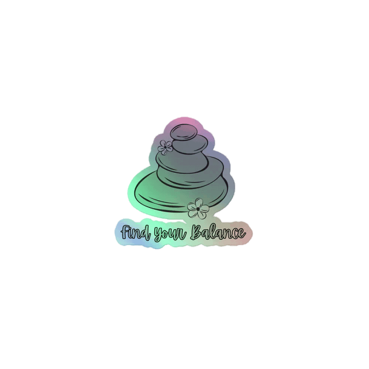 Tranquil Balance Holographic Sticker Sheet Serenity Peace product image (1)