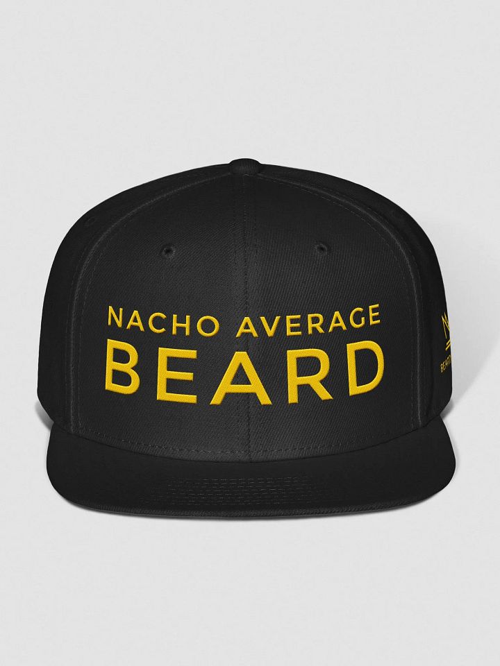 Nacho Average Beard Snapback Cap (Gold Embroidery) product image (1)
