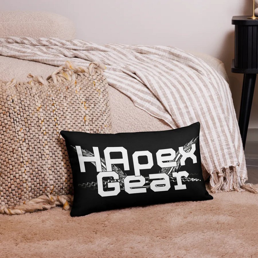Pillow Case - Black - White HApex Gear White Logo product image (7)