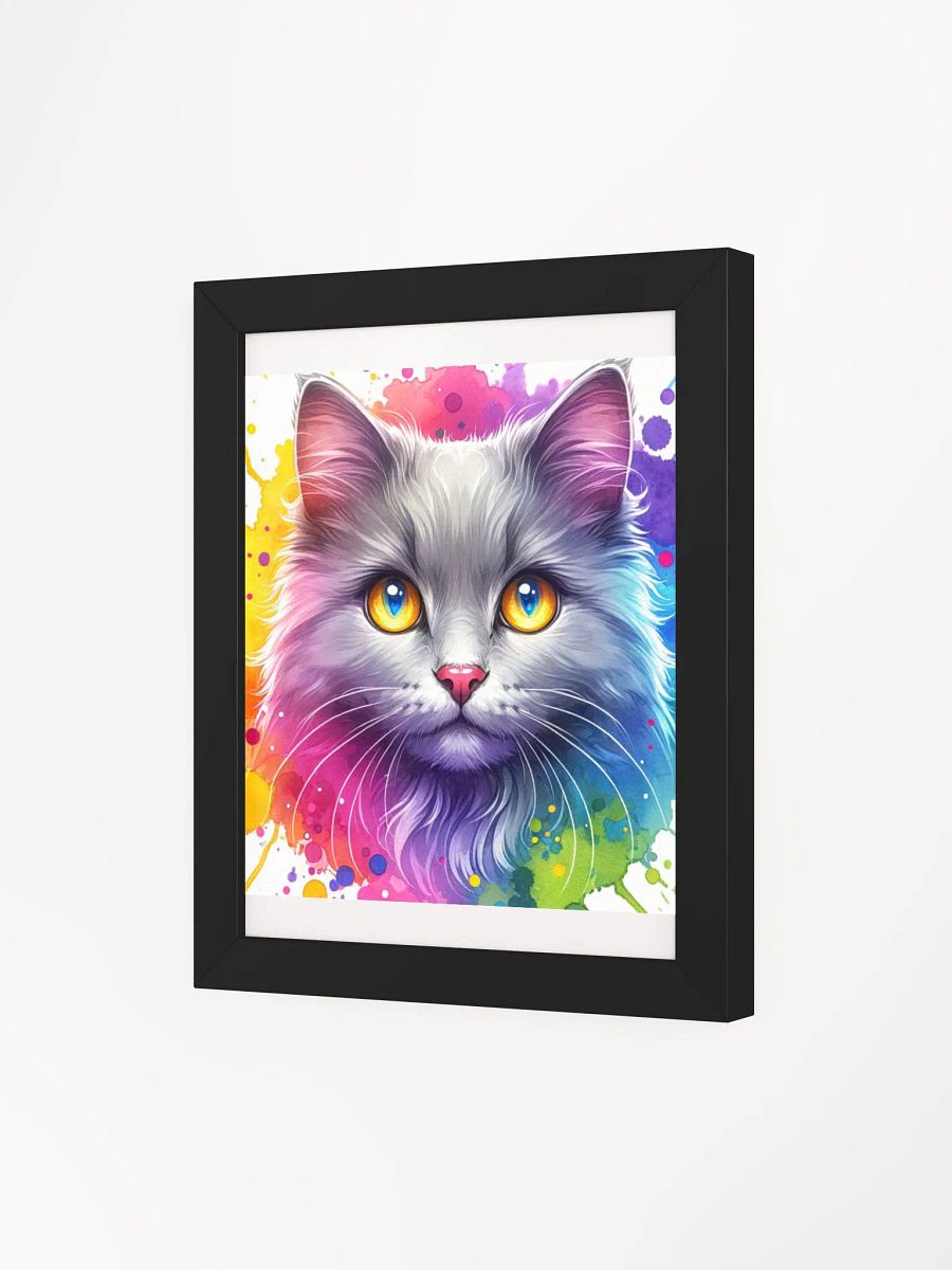 Beautiful Grey Cat Watercolor Art Print product image (78)