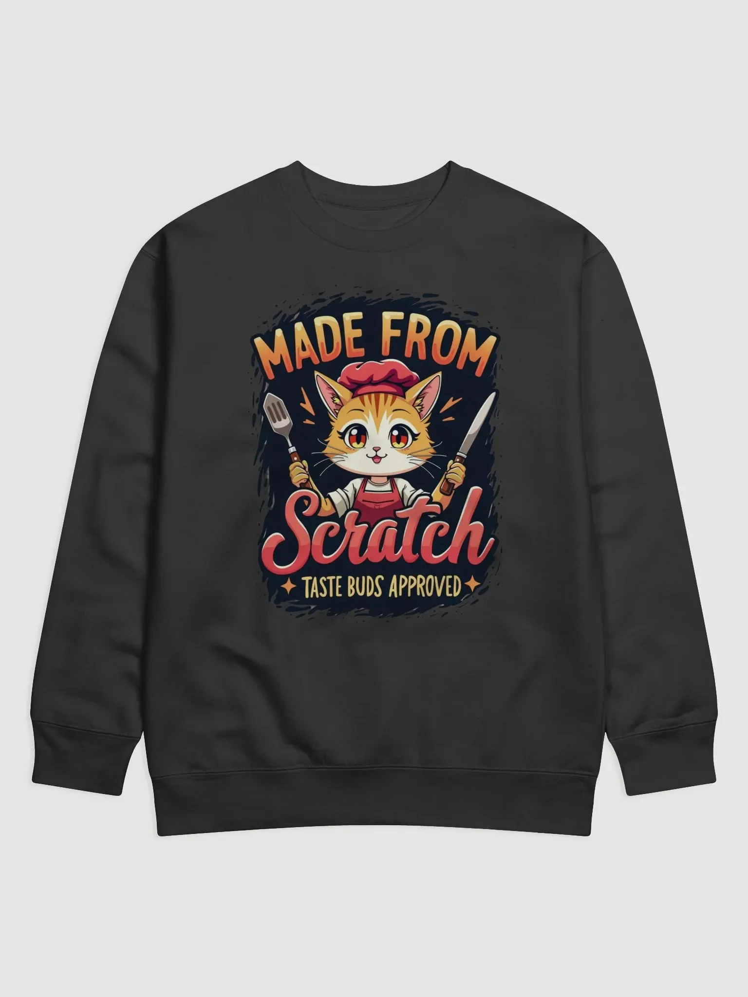 Made From Scratch Chef Cat Sweatshirt product image (2)