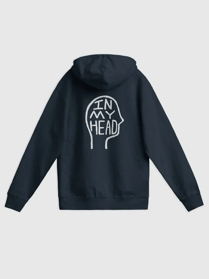 In My Head (front+back, white design) zip-up hoodie product image (2)